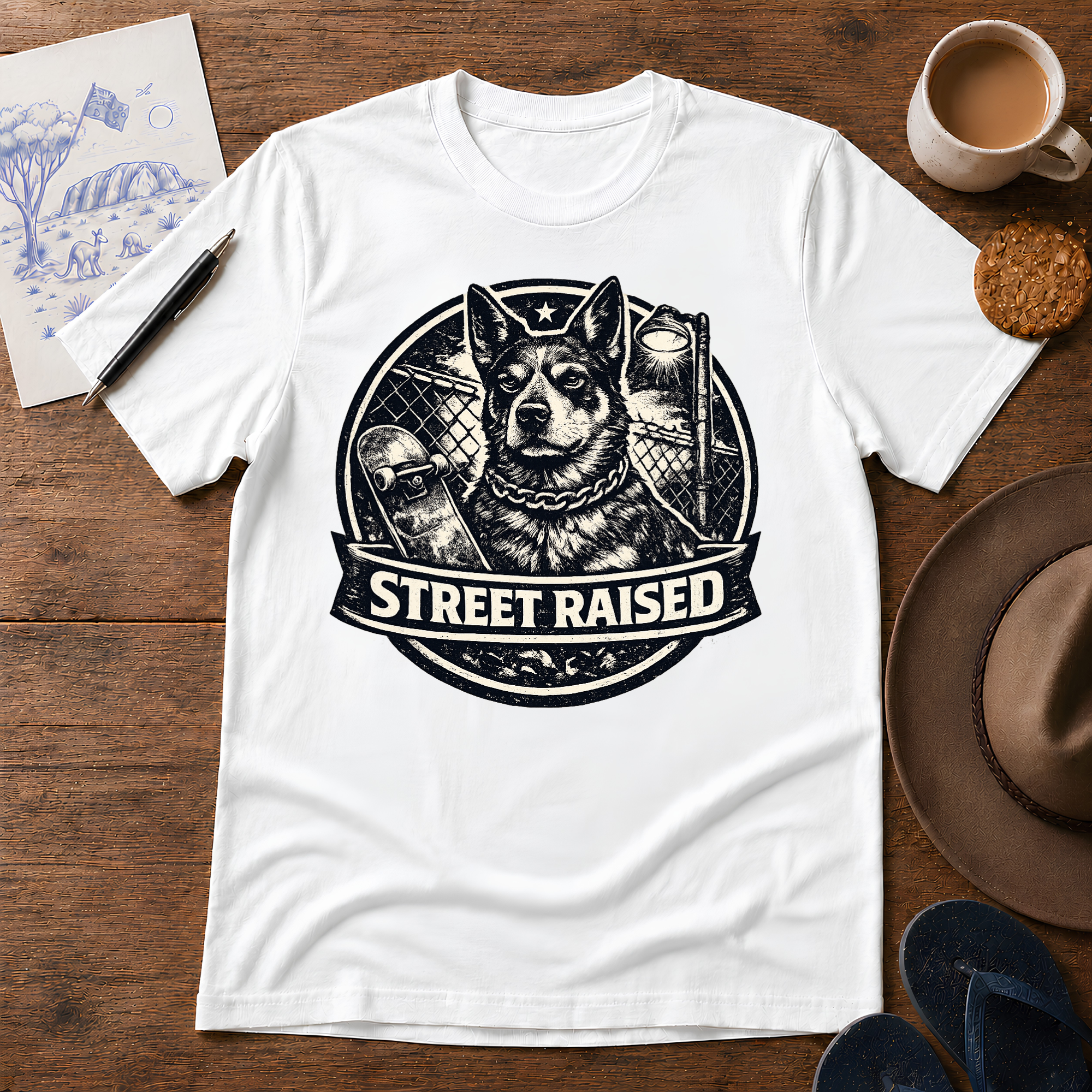 Street Raised Australian street car T-shirt by Sketchline Tees