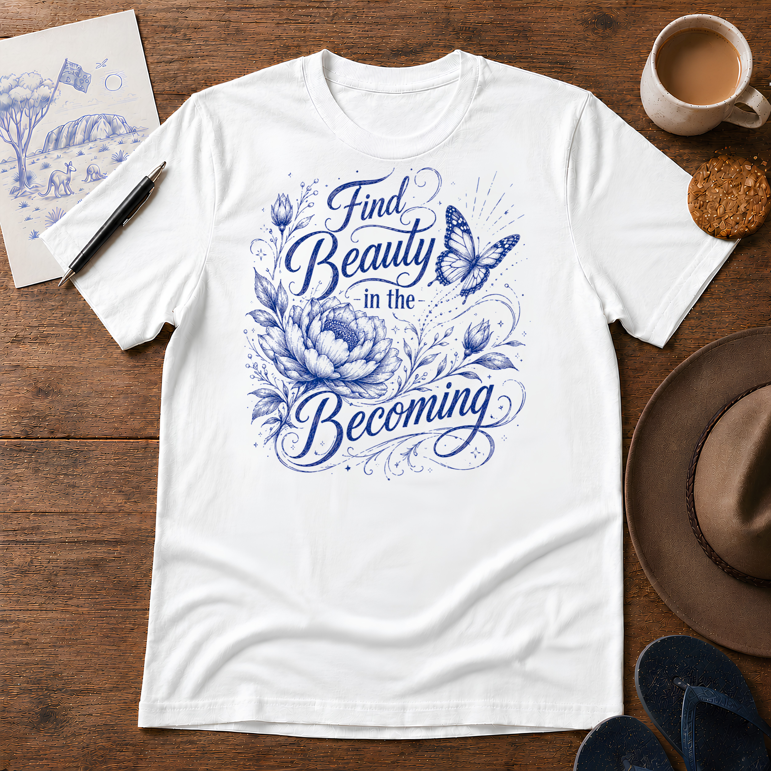 Beauty in the Becoming Tee ink-sketch T-shirt, product image 6