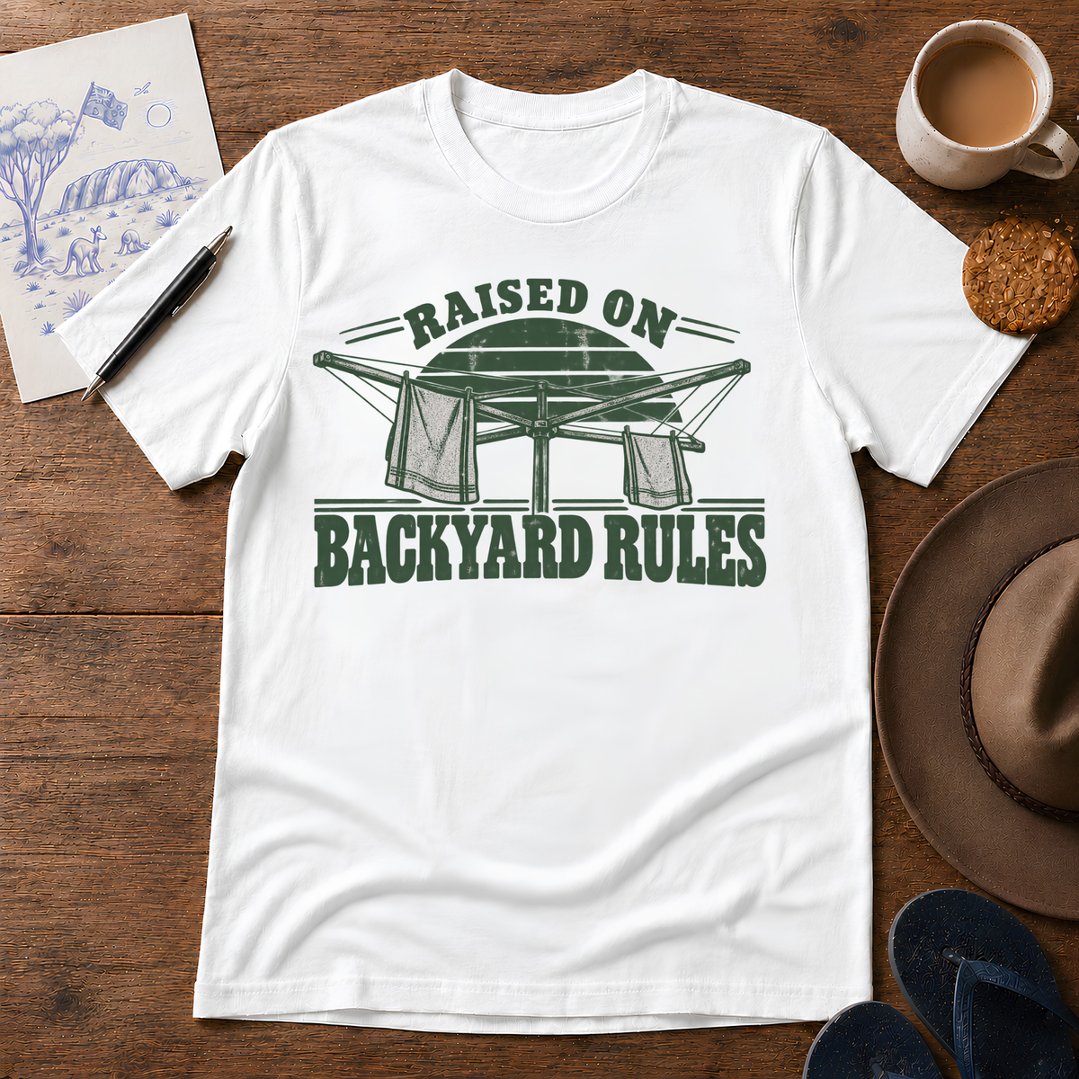 Raised on Backyard Rules Tee