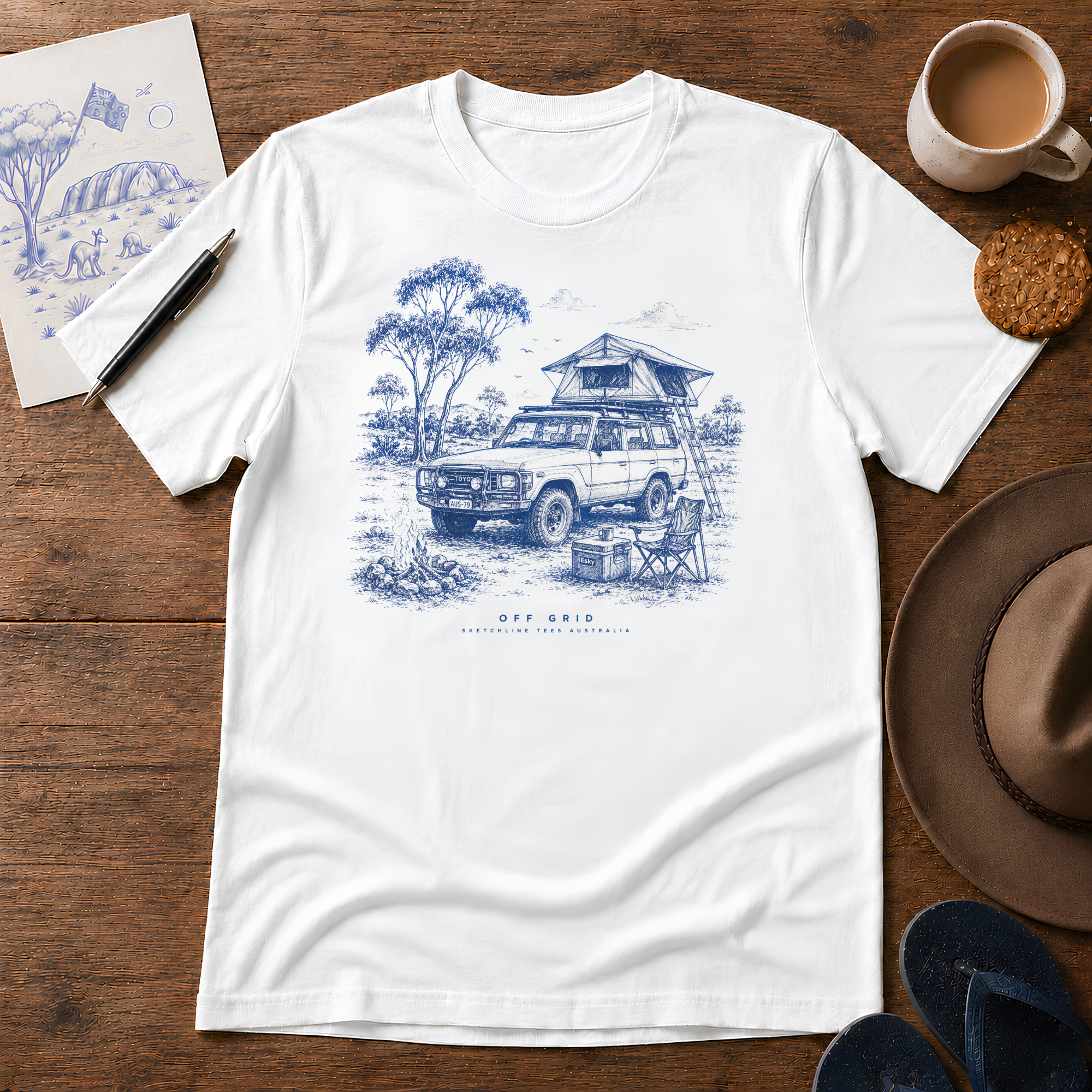 Off Grid ink-sketch T-shirt, product image 4