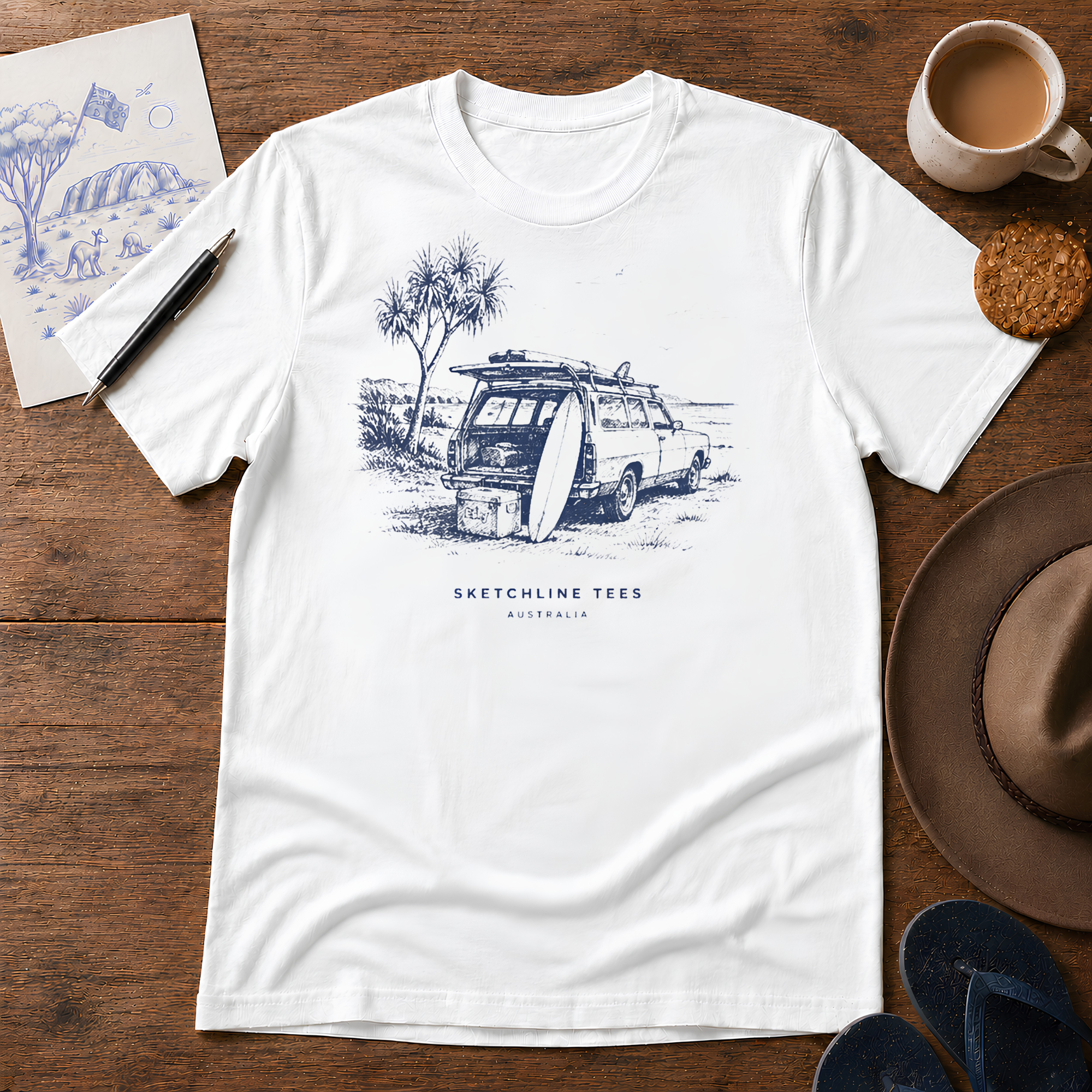 Sketchline Tees Australia ink-sketch T-shirt, product image 3