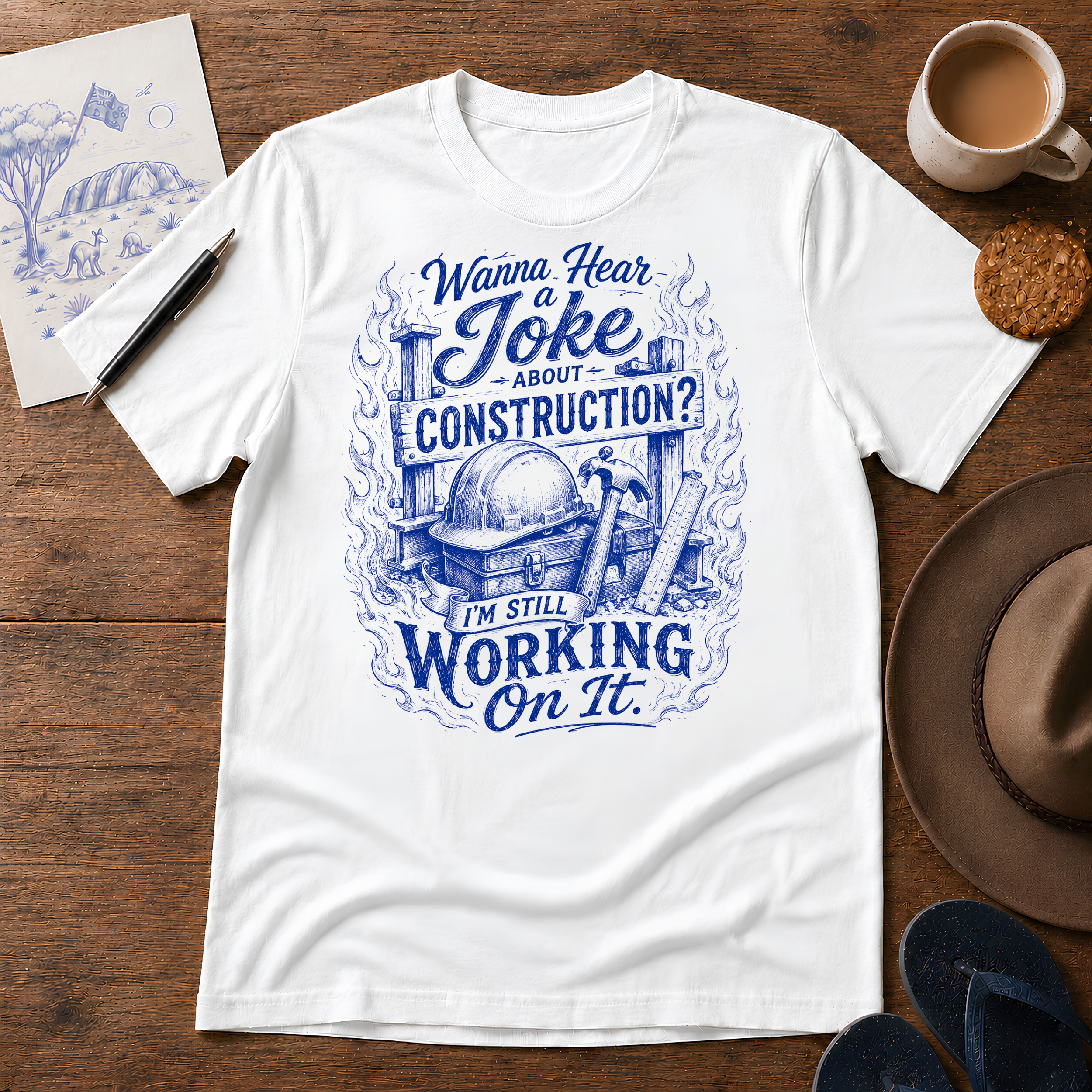 Joke About Construction Tee ink-sketch T-shirt, product image 4