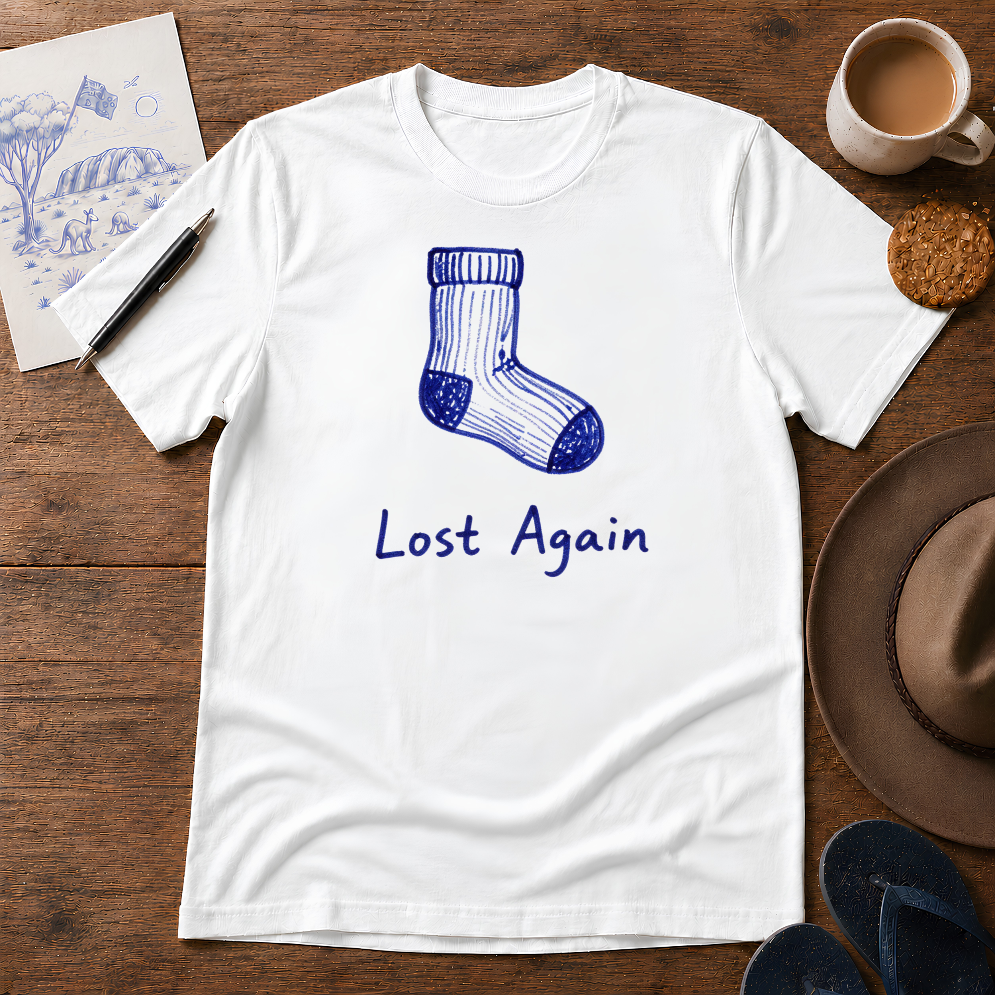 Lost Again Tee ink-sketch T-shirt, product image 6