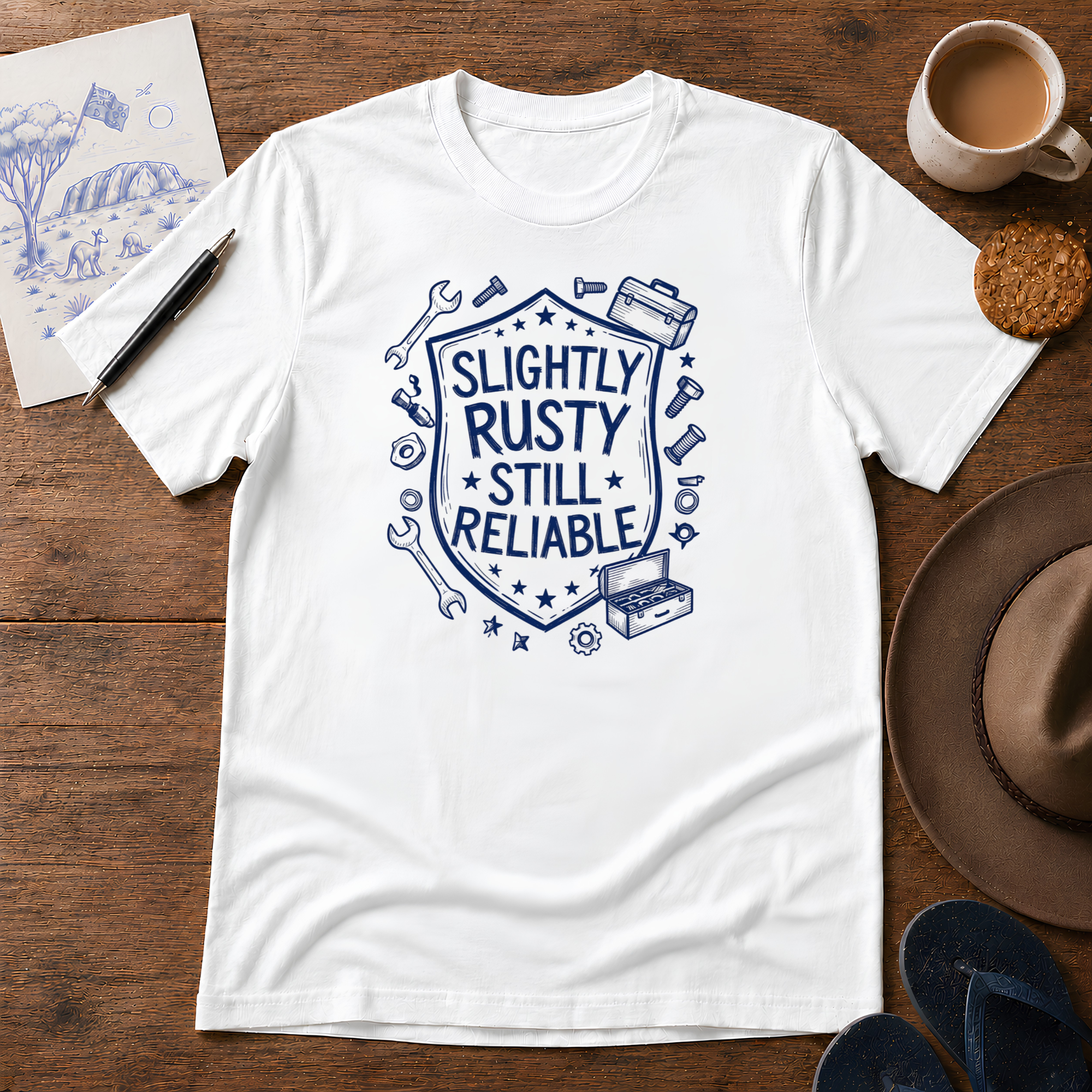 Slightly Rusty Tee ink-sketch T-shirt, product image 6