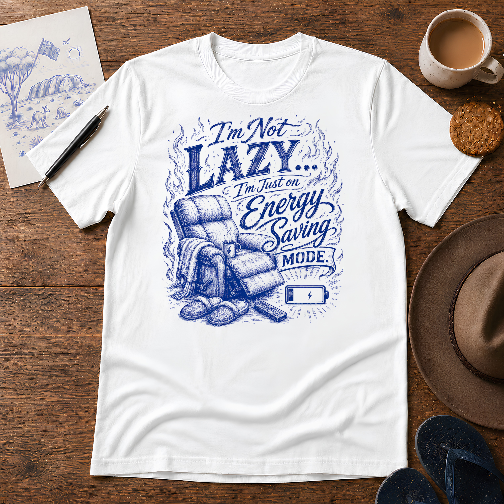 Lazy Energy Tee ink-sketch T-shirt, product image 6