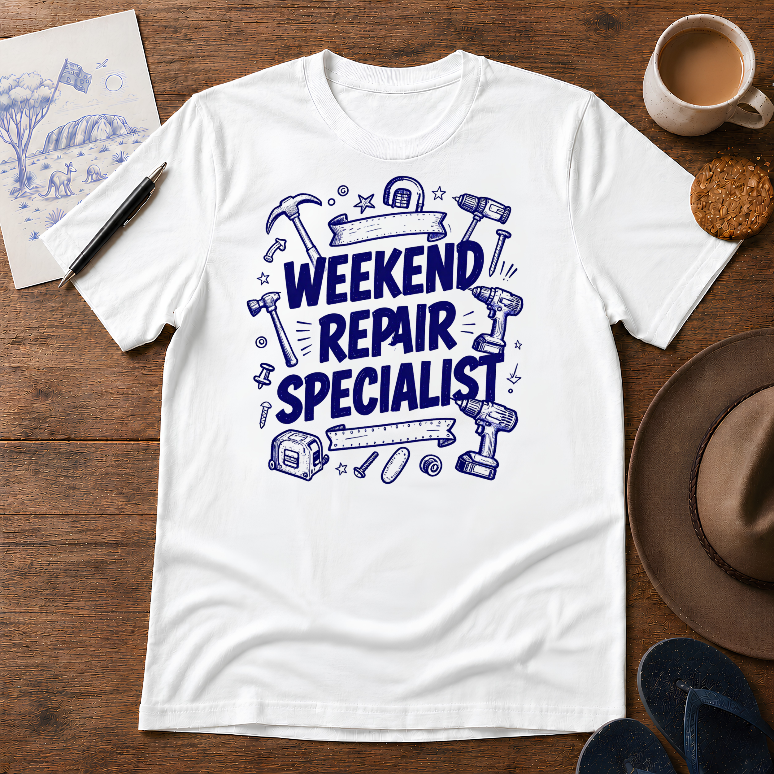 Weekend Repair Specialist Tee ink-sketch T-shirt, product image 5