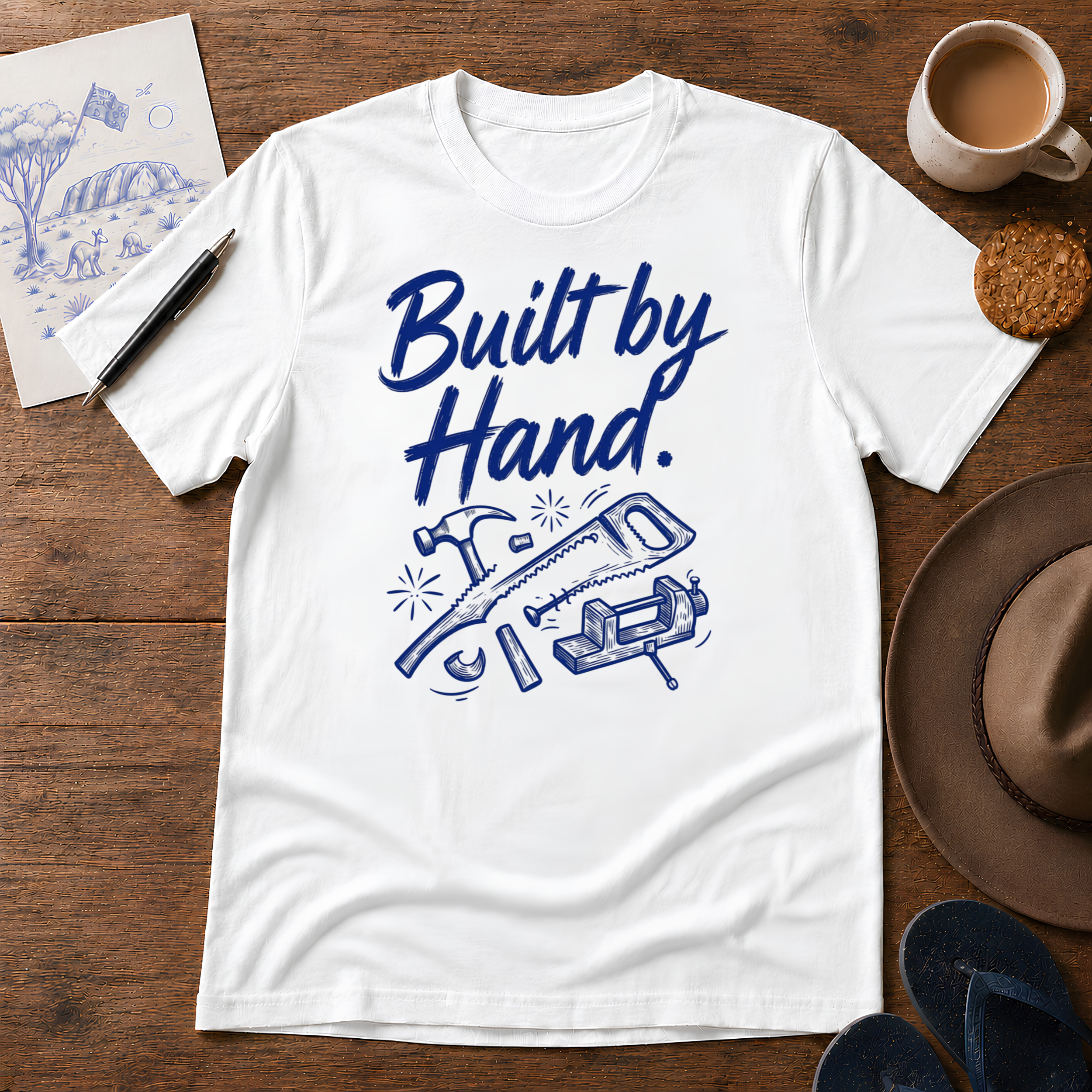 Built by Hand Tee ink-sketch T-shirt, product image 6