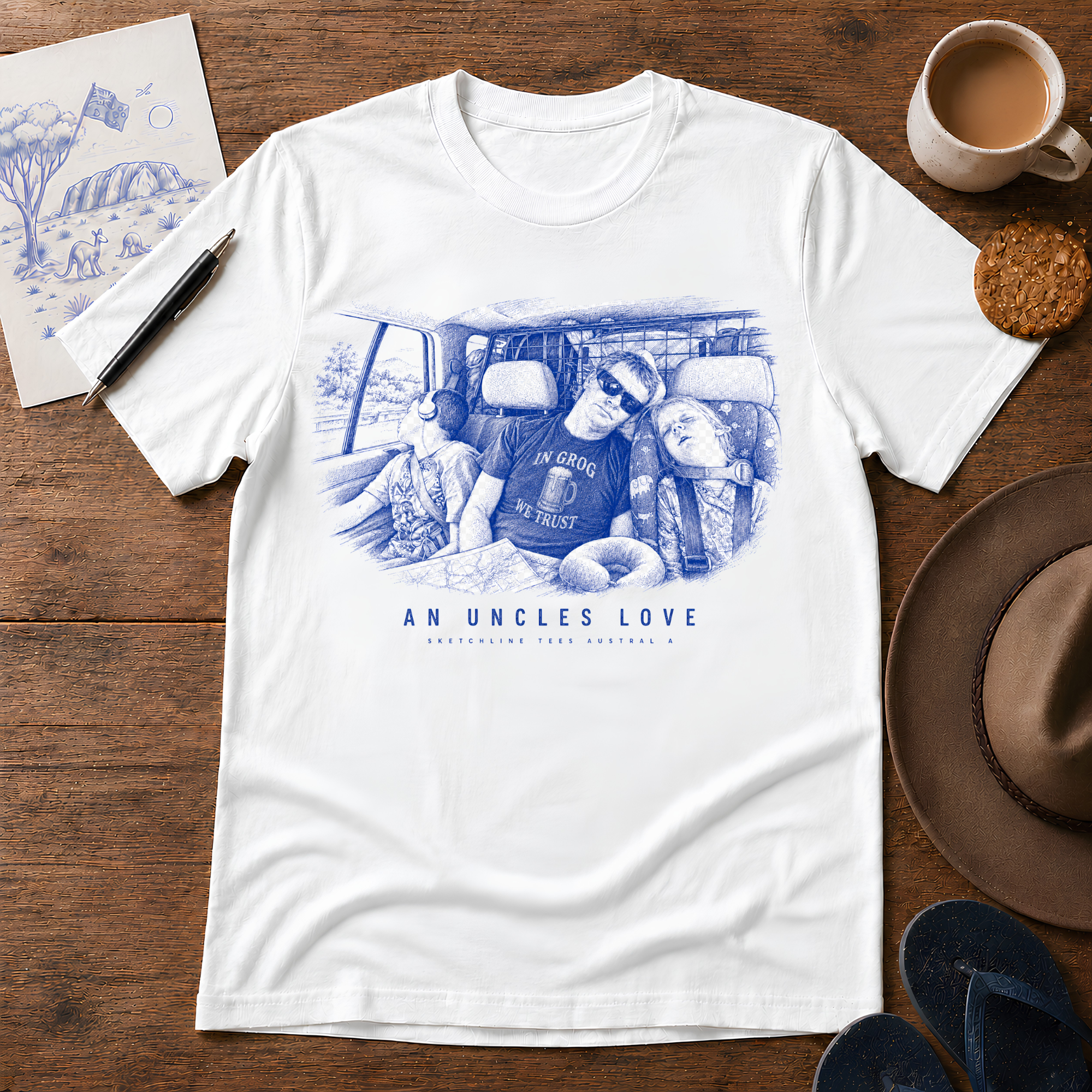 An Uncle’s Love ink-sketch T-shirt, product image 5
