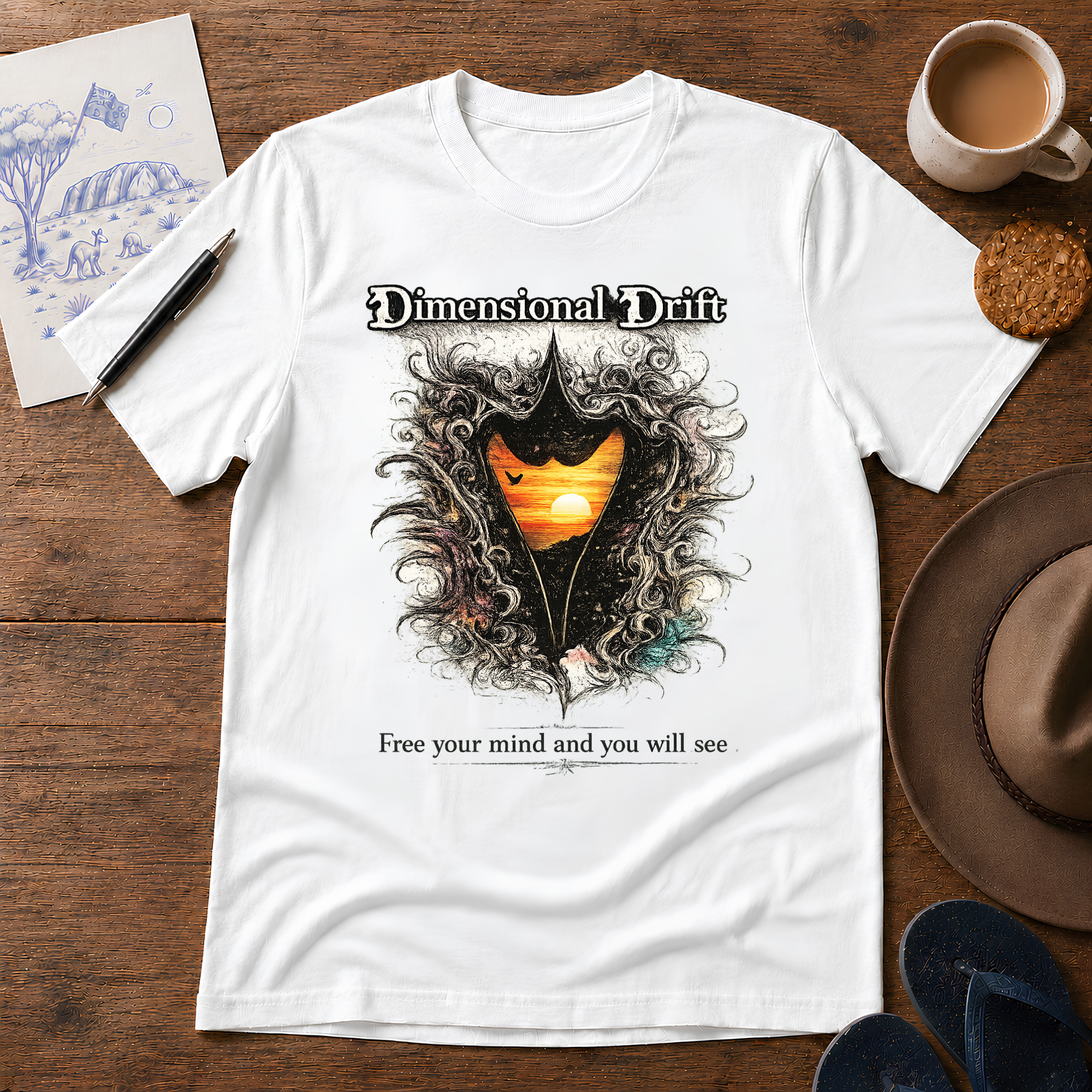 Free Your Mind Tee in white – alternative graphic T-shirt