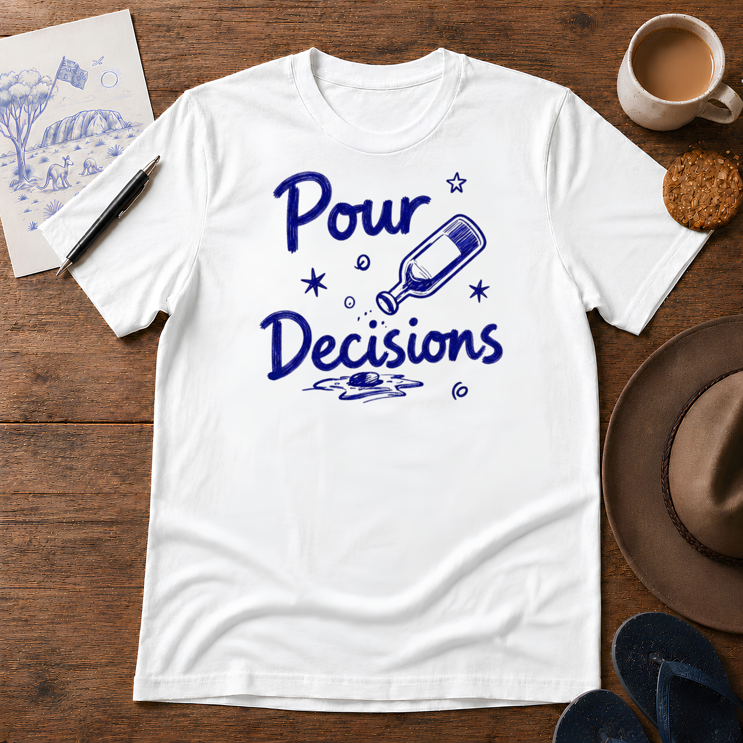 Pour Decisions Tee ink-sketch T-shirt, product image 7