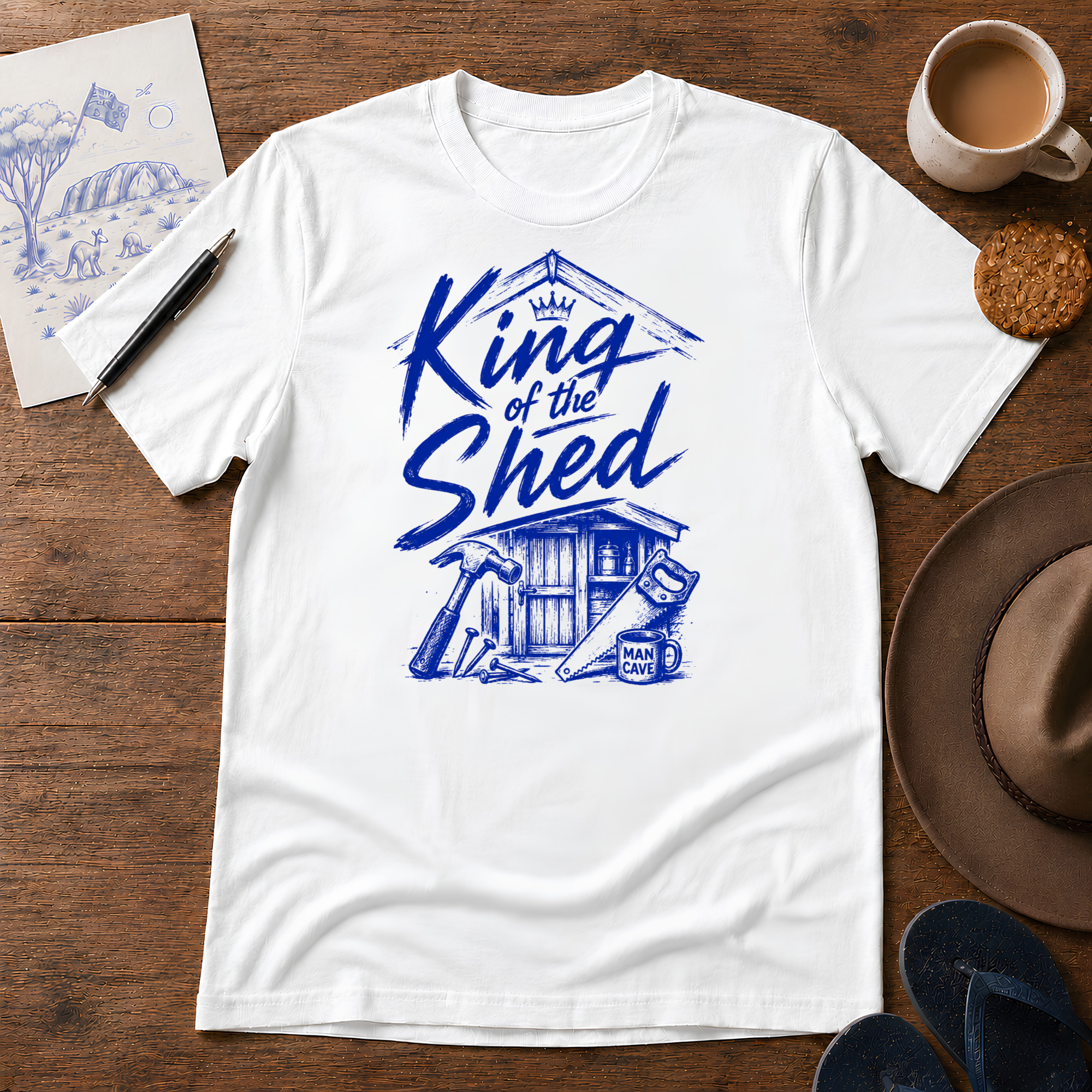 King of the Shed Tee ink-sketch T-shirt, product image 4