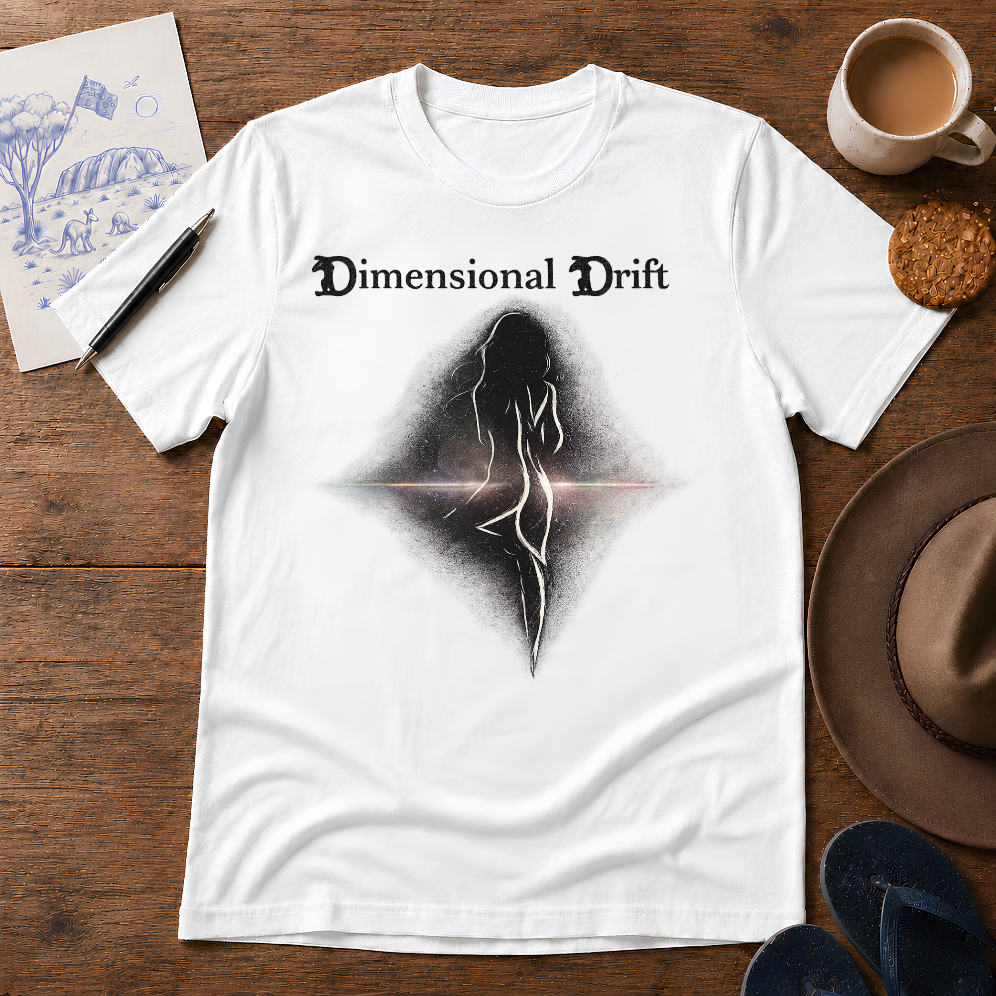 Parallel Beauty Tee in white – surreal graphic T-shirt