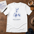 Built Strong Australian classic-car ink-sketch T-shirt in White