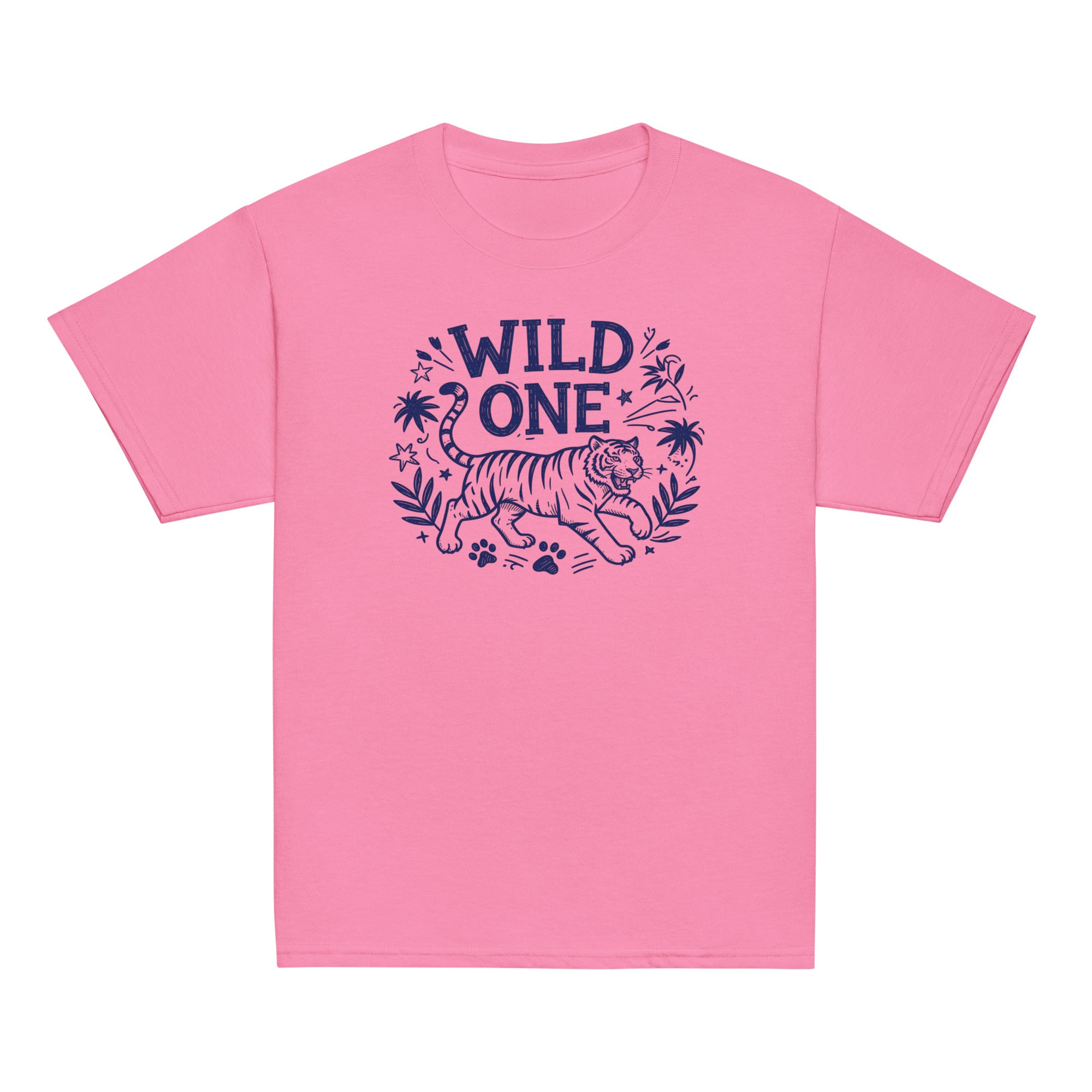 Wild One Kids Tee - Sketchline Tees kids blue ink doodle T-shirt