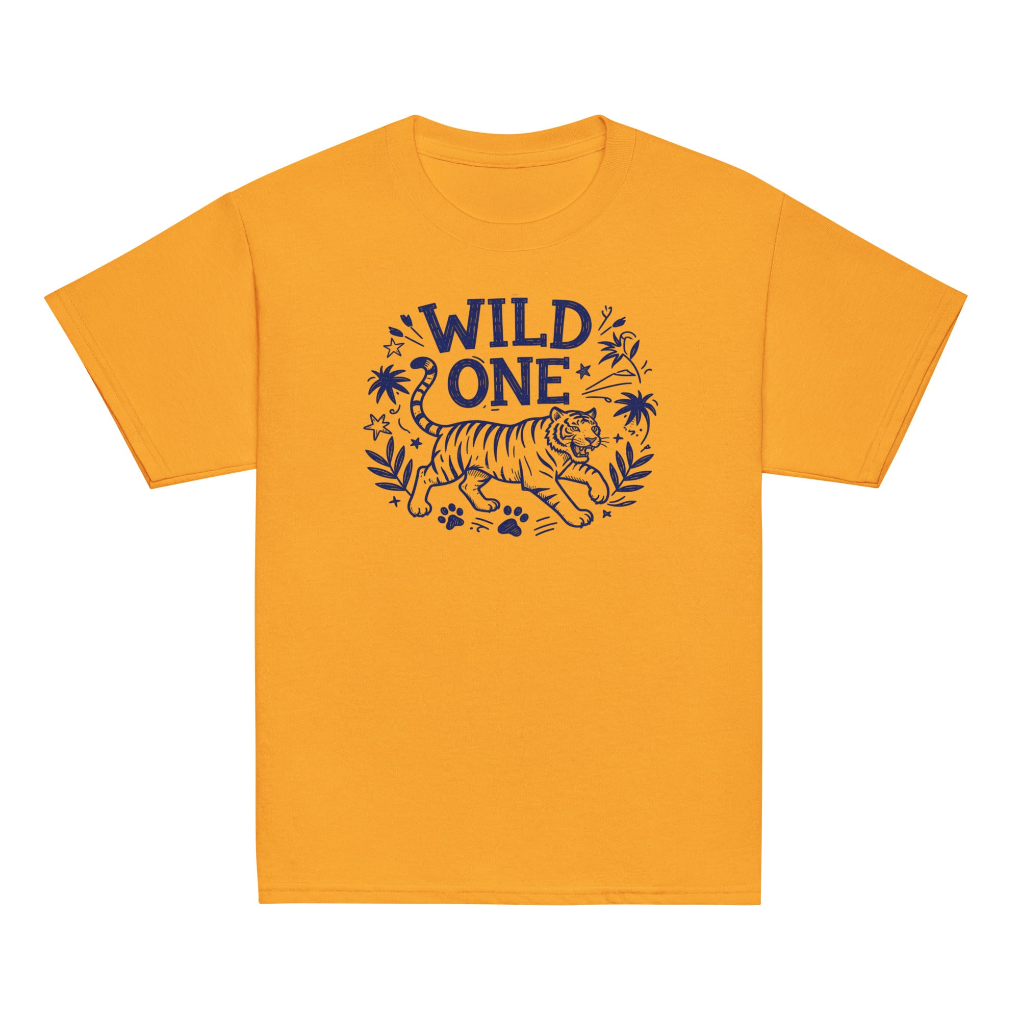 Wild One Kids Tee - Sketchline Tees kids blue ink doodle T-shirt