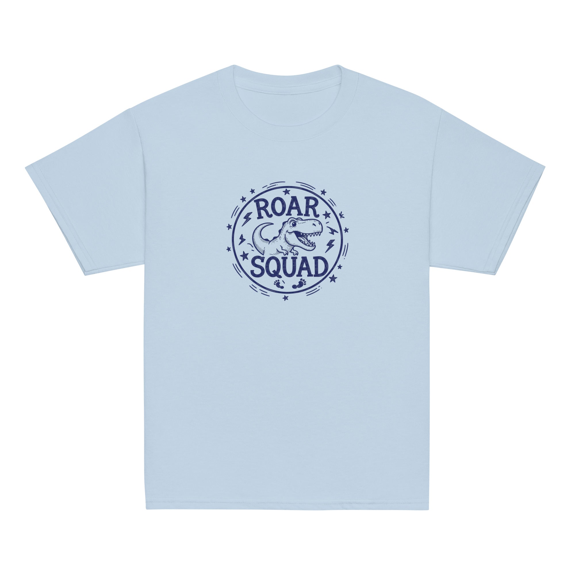 Roar Squad Kids Tee - Sketchline Tees kids blue ink doodle T-shirt