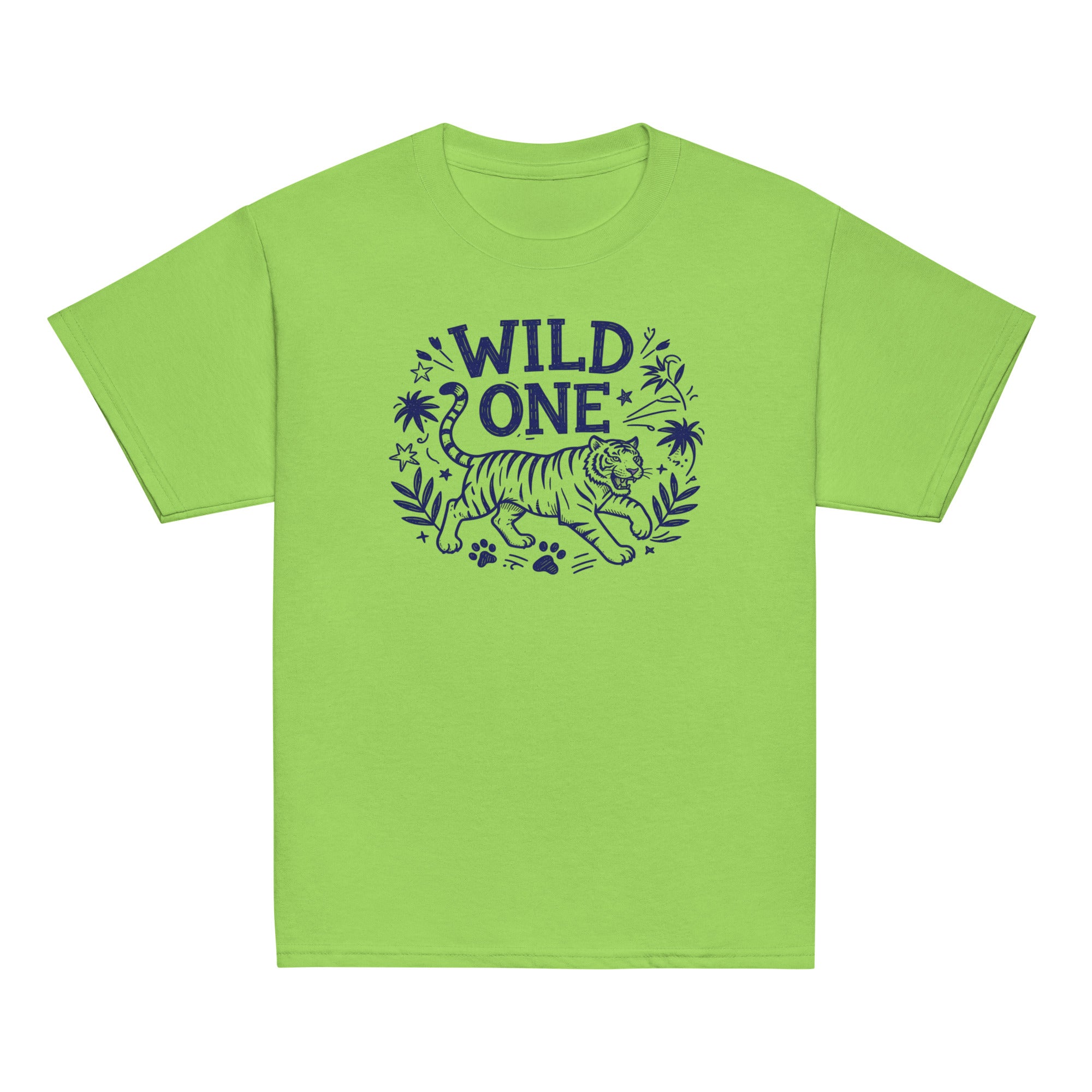 Wild One Kids Tee - Sketchline Tees kids blue ink doodle T-shirt