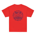 Bot in Charge Kids Tee - Sketchline Tees kids blue ink doodle T-shirt