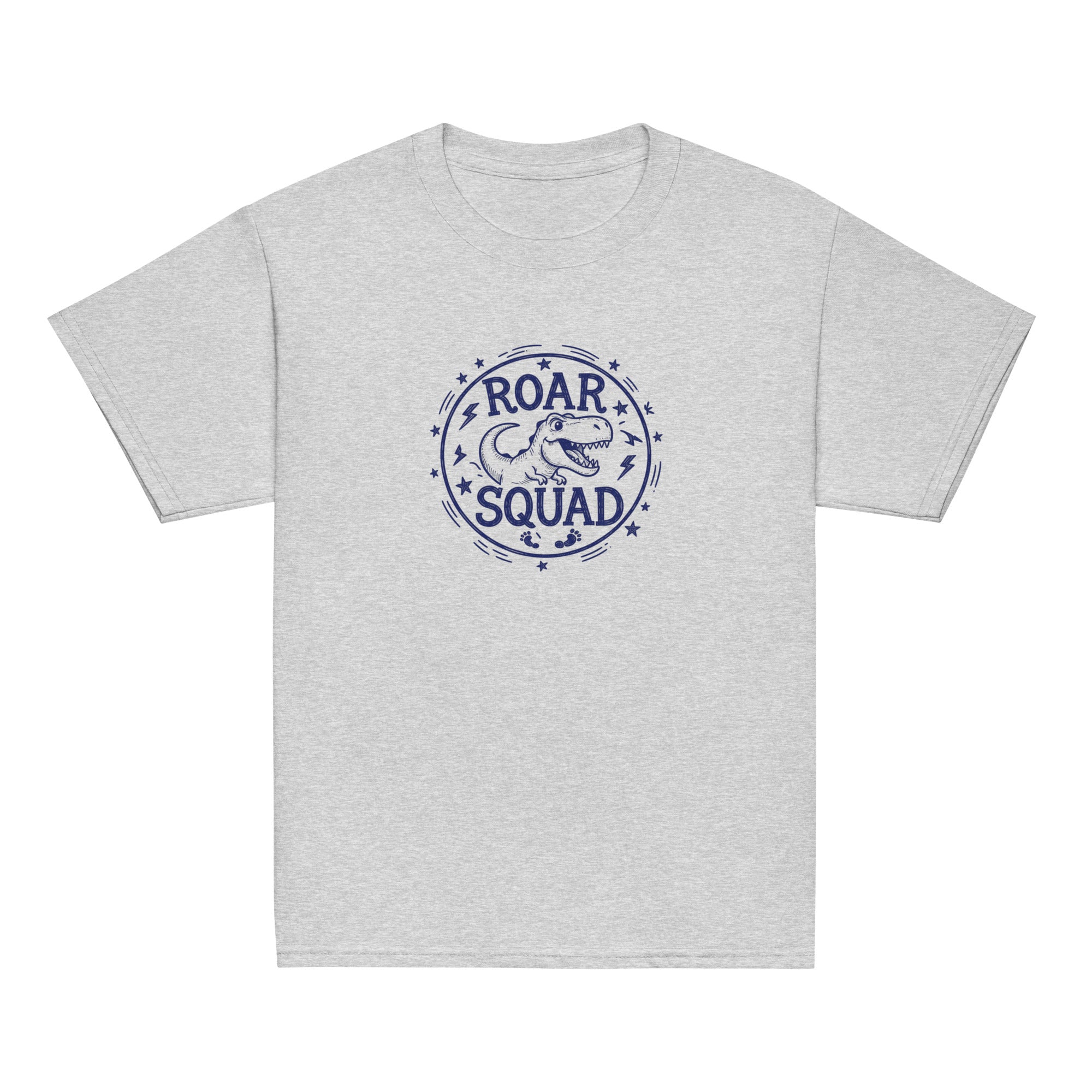 Roar Squad Kids Tee - Sketchline Tees kids blue ink doodle T-shirt