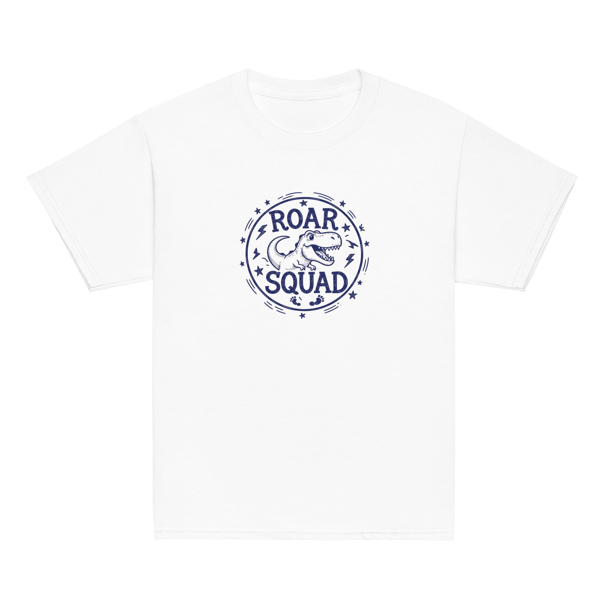 Roar Squad Kids Tee - Sketchline Tees kids blue ink doodle T-shirt